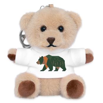 Geometric Forest Bear Moonlight - Teddy Keyring - white - Front