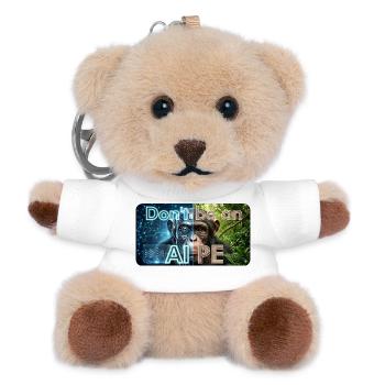 Don't Be an Ape: KI Kontrast - Teddy Schlüsselanhänger - Weiß - Vorne