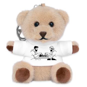 chess - Teddy Keyring - white - Front