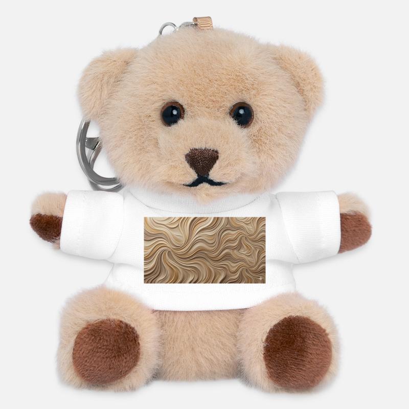 Desert Ripple Sandscape - Teddy Keyring - white