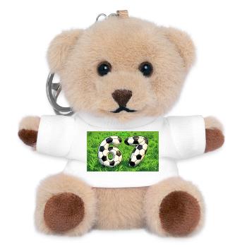 Six Seven Fußball Design  - Teddy Schlüsselanhänger - Weiß - Vorne