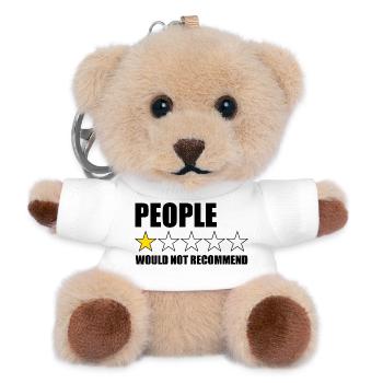 On ne recommanderait pas les anti-humains introvertis - Porte-clés ourson - blanc - Devant