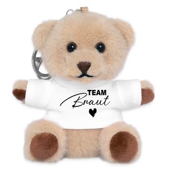 Team Braut Design für eine Hochzeit Junggesellin - Teddy Schlüsselanhänger - Weiß - Vorne