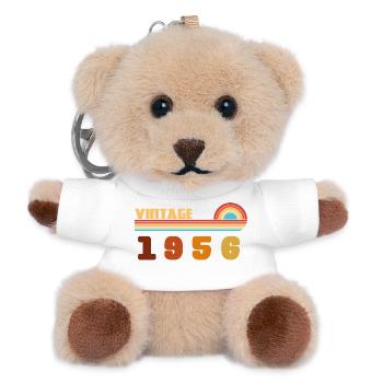 70 Year Old Black Gold Tee Born 1956 - Teddy Keyring - white - Front
