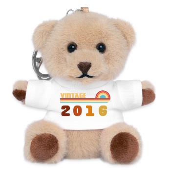 10 Jahre alter Black Gold Tee geboren 2016 - Teddy Schlüsselanhänger - Weiß - Vorne