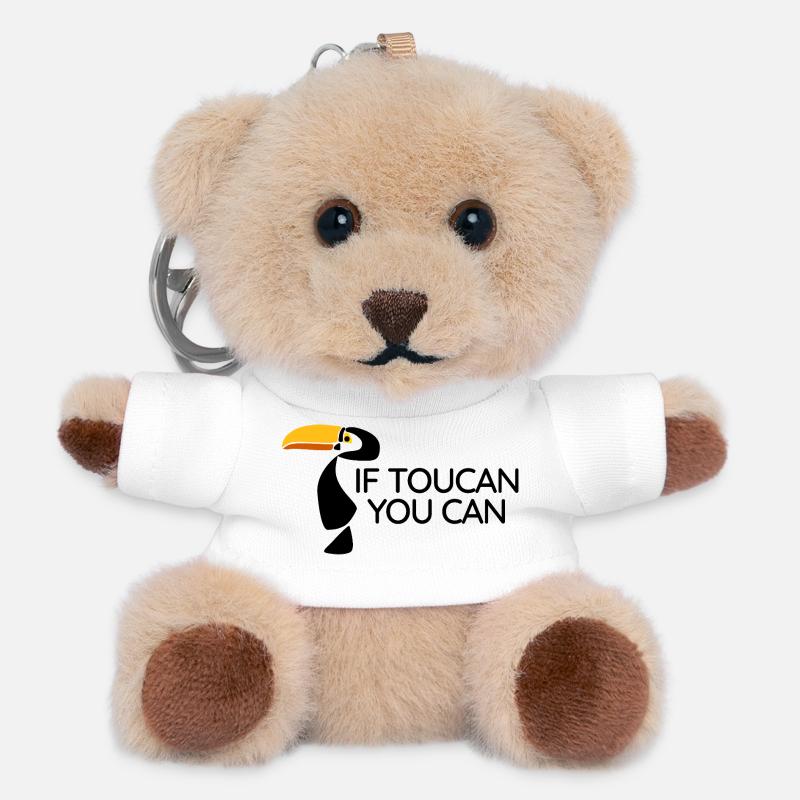 Toucan - You Can - Teddy Keyring - white