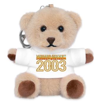 Original 2003 Retro Logo - Teddy Keyring - white - Front