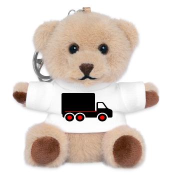 camion - Porte-clés ourson - blanc - Devant
