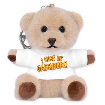 I Hoss de Oaschbude - Teddy Schlüsselanhänger - Weiß - Vorne