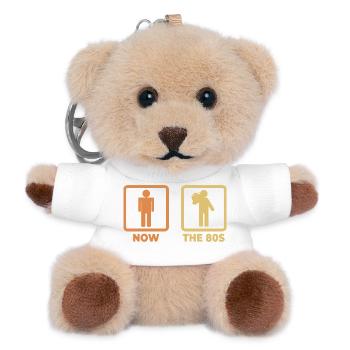Ich als 80er Liebhaber - Teddy Schlüsselanhänger - Weiß - Vorne