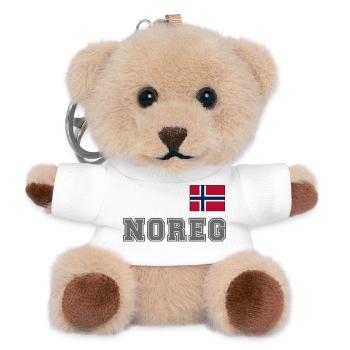 NORWEGN - NOREG Trikot Look - Flagge auf der Brust - Teddy Schlüsselanhänger - Weiß - Vorne