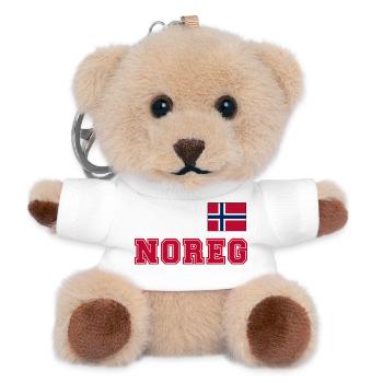 NORWEGN - NOREG Trikot Look - Flagge auf der Brust - Teddy Schlüsselanhänger - Weiß - Vorne