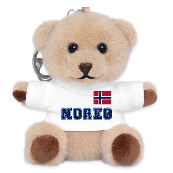 NORWEGN - NOREG Trikot Look - Flagge auf der Brust - Teddy Schlüsselanhänger - Weiß - Vorne