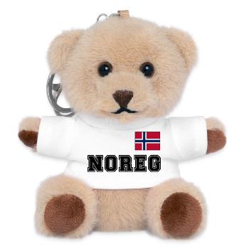 NORWEGN - NOREG Trikot Look - Flagge auf der Brust - Teddy Schlüsselanhänger - Weiß - Vorne