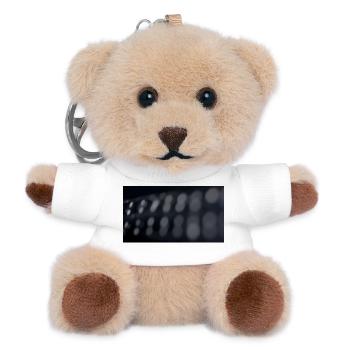 Abstract Blurred Light Pattern with Soft Bokeh - Teddy Keyring - white - Front