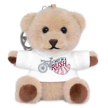 Not In A Rush Gravel Cycling Tee - Teddy Keyring - white - Front