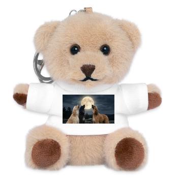 Hurler vers la Lune Animal Dog Afghan - Porte-clés ourson - blanc - Devant