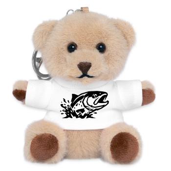 Poisson sauteur Pêche Pêche Poisson prédateur - Porte-clés ourson - blanc - Devant