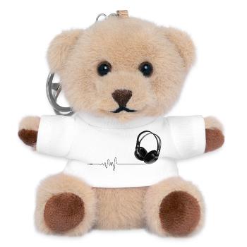 Lifeline Music Headphone ECG DJ - Porte-clés ourson - blanc - Devant