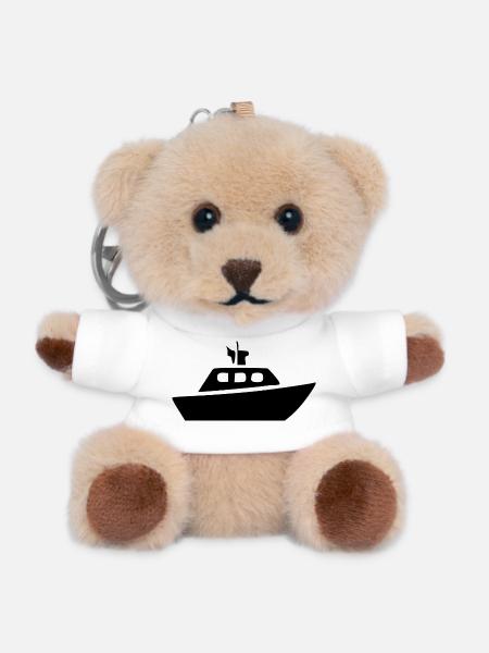 Schiff Boot Reise Geschenk  - Teddy Schlüsselanhänger - Weiß