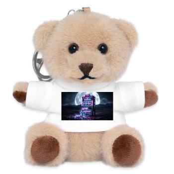 Jackpot of Burnout - Vaporwave Aesthetic Meme - Teddy Keyring - white - Front