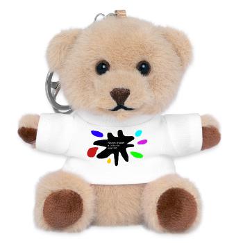Life Colors: Paint Splash - Teddy Keyring - white - Front