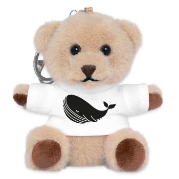 Wal Silhouette minimalistisches Meeresmotiv - Teddy Schlüsselanhänger - Weiß - Vorne