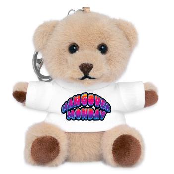 Lustiges Hangover Monday Weekend ist vorbei mit dem Design - Teddy Schlüsselanhänger - Weiß - Vorne