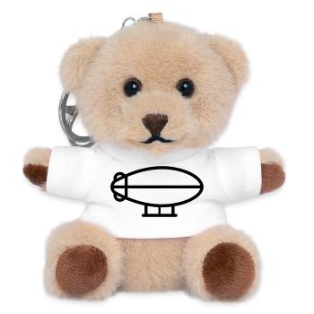 Luftschiff - Teddy Schlüsselanhänger - Weiß - Vorne
