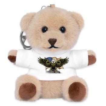 Eagle against the background of the US flag - Teddy Keyring - white - Front