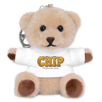 CHIP – Crunchy Data - Teddy Keyring - white - Front