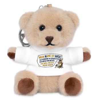 Mein Name ist Hase - Teddy Schlüsselanhänger - Weiß - Vorne