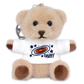 Galaxy Spiral Graffiti Logo - Teddy Keyring - white - Front