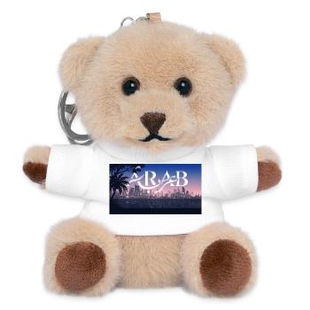 Night City Neon Panorama - Teddy Keyring - white - Front