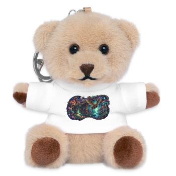 Night Forest Dragon Trail - Teddy Keyring - white - Front