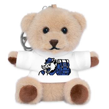 Logo du sac à dos Sanglier sauvage - Porte-clés ourson - blanc - Devant