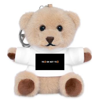 To Bitcoin or Not to Bitcoin - Teddy Schlüsselanhänger - Weiß - Vorne