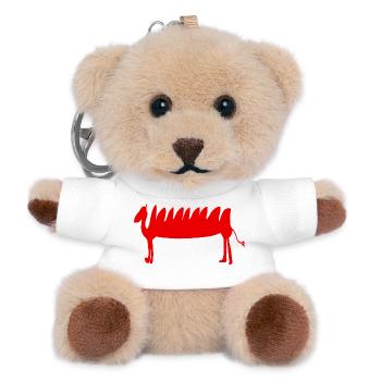 Fantasie Kamel  - Teddy Schlüsselanhänger - Weiß - Vorne