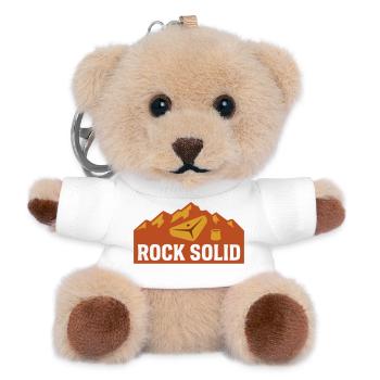 Berg Klettergriff Grafik Logo - Teddy Schlüsselanhänger - Weiß - Vorne
