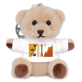 Ascend Klettern Pfeil Grafik - Teddy Schlüsselanhänger - Weiß - Vorne