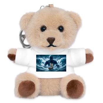 Der Umibōzu erhebt sich aus dem Dunklen Meer - Teddy Schlüsselanhänger - Weiß - Vorne