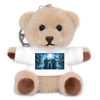 Der vermummte Schatten wandert durch die Nacht - Teddy Schlüsselanhänger - Weiß - Vorne