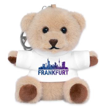 Frankfurt Stadt Skyline - Teddy Schlüsselanhänger - Weiß - Vorne