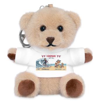 Dänemark: Nordsee oder Ostsee - Teddy Schlüsselanhänger - Weiß - Vorne