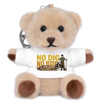Kein Graben, keine Fahrt Mountainbike - Teddy Schlüsselanhänger - Weiß - Vorne