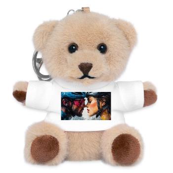 Rennrad Liebe – Radsport Tasse für Paare - Teddy Schlüsselanhänger - Weiß - Vorne