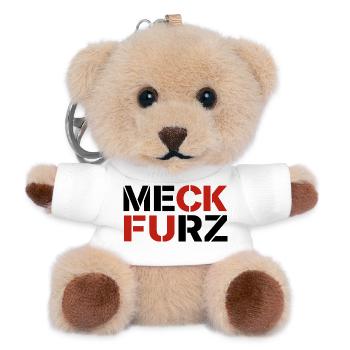 Meck Furz | Merz - nicht mein Kanzler - Teddy Schlüsselanhänger - Weiß - Vorne
