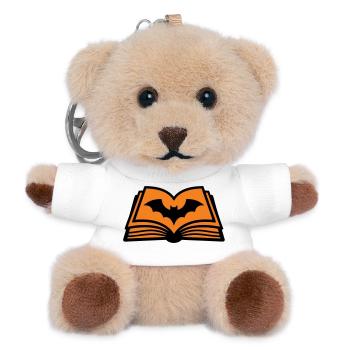 Zauberbuch Fledermaus Icon - Teddy Schlüsselanhänger - Weiß - Vorne