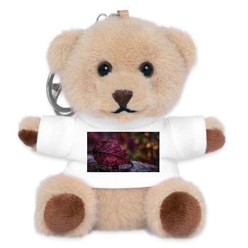 Nachtrotes Taublatt - Teddy Schlüsselanhänger - Weiß - Vorne