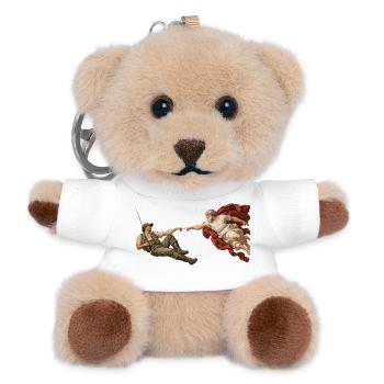 Die Erschaffung des Anglers - Teddy Schlüsselanhänger - Weiß - Vorne